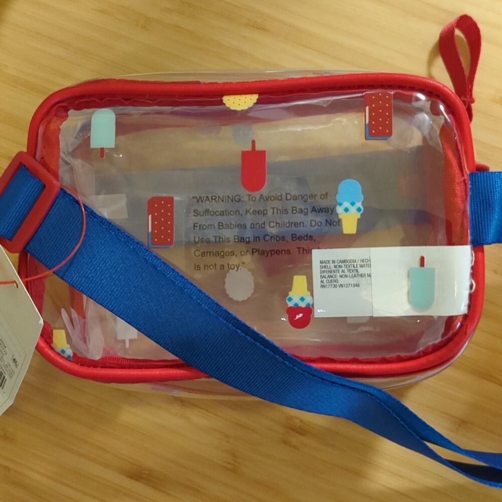 Clear Popsicle Print Kids Fanny Pack Belt bag - NWT